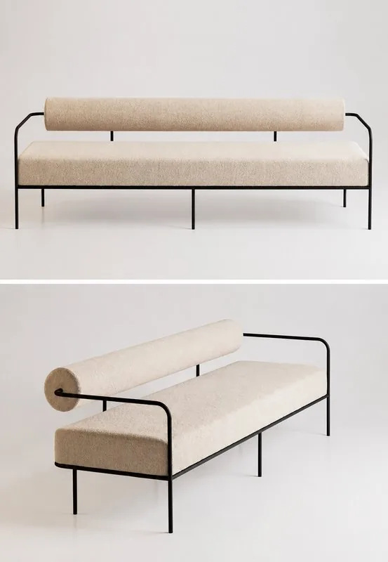 CANAPÉ ARTY — assises, revêtement en tissu bouclé, mobilier fait main à Marrakech