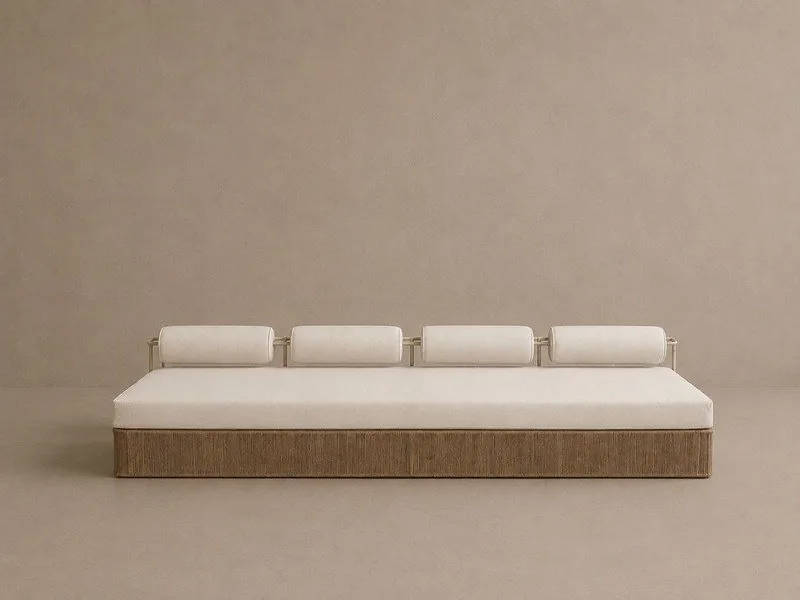 CANAPÉ JUTE — assises, revêtement en tissu d'extérieur, mobilier fait main à Marrakech