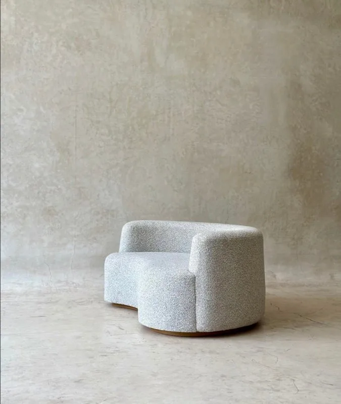 FAUTEUIL SOHO — assises, revêtement en tissu bouclé, mobilier fait main à Marrakech