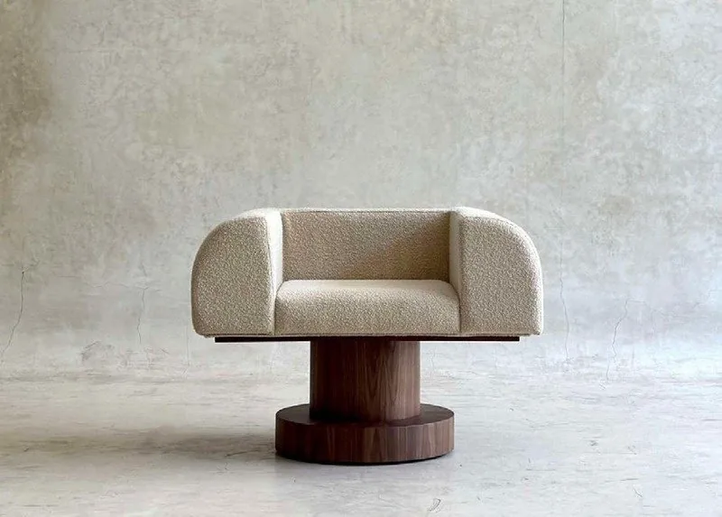 FAUTEUIL KEA — assises, revêtement en tissu bouclé, mobilier fait main à Marrakech