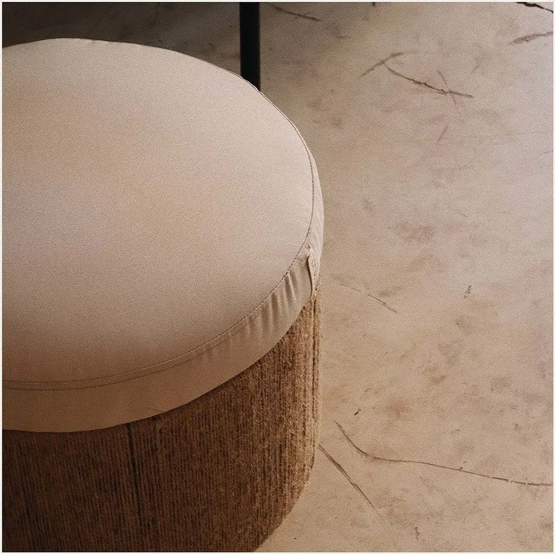 POUF COLLECTION JUTE — مقاعد, هيكل معدني مع حبل الجوت, أثاث مصنوع يدويًا في مراكش