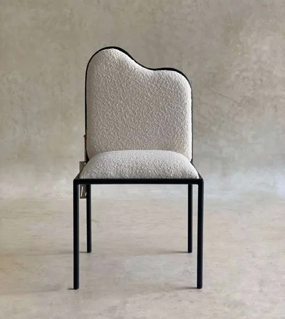 CHAISE STOOL — assises, revêtement en tissu bouclé, mobilier fait main à Marrakech