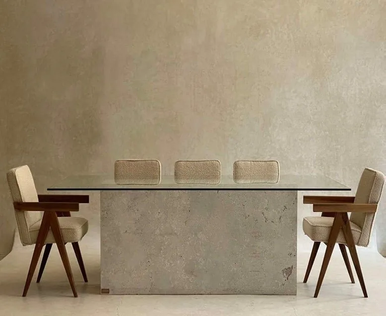 TABLE AIDA — mesas, sobre de vidrio, mobiliario hecho a mano en Marrakech