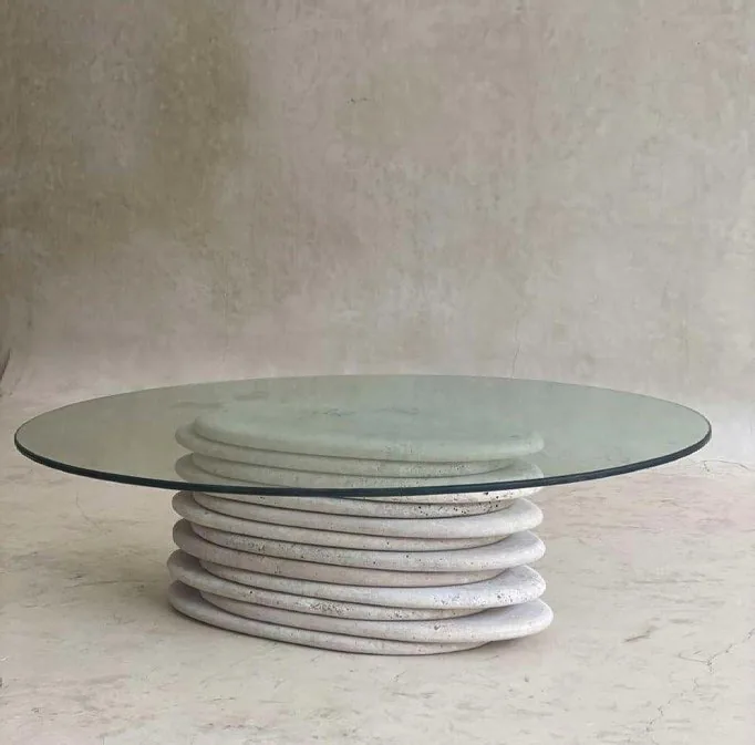 TABLE GALLELY — tables, plateau en verre, mobilier fait main à Marrakech
