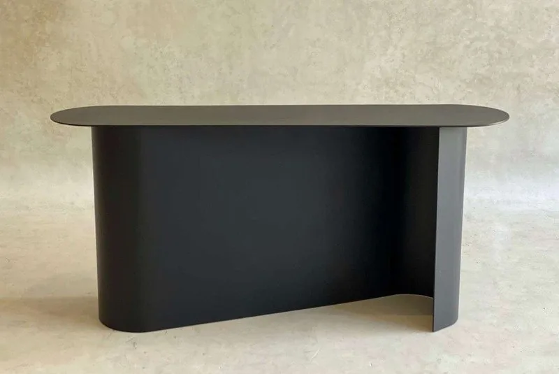 CONSOLE NIVINE — consoles, métal thermolaqué noir mat, mobilier fait main à Marrakech