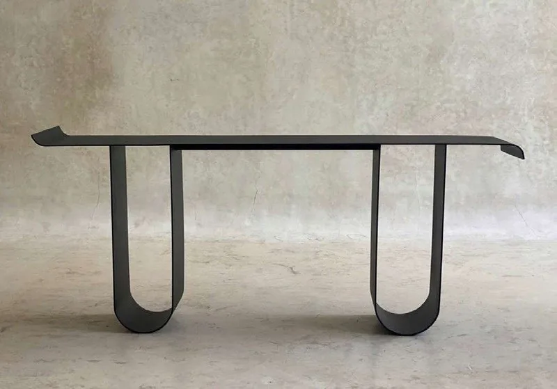 CONSOLE EDEN ROCK — consoles, métal thermolaqué noir mat, mobilier fait main à Marrakech