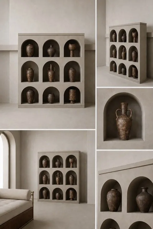 BIBLIOTHÈQUE NOMA — rangements, structure bois, mobilier fait main à Marrakech