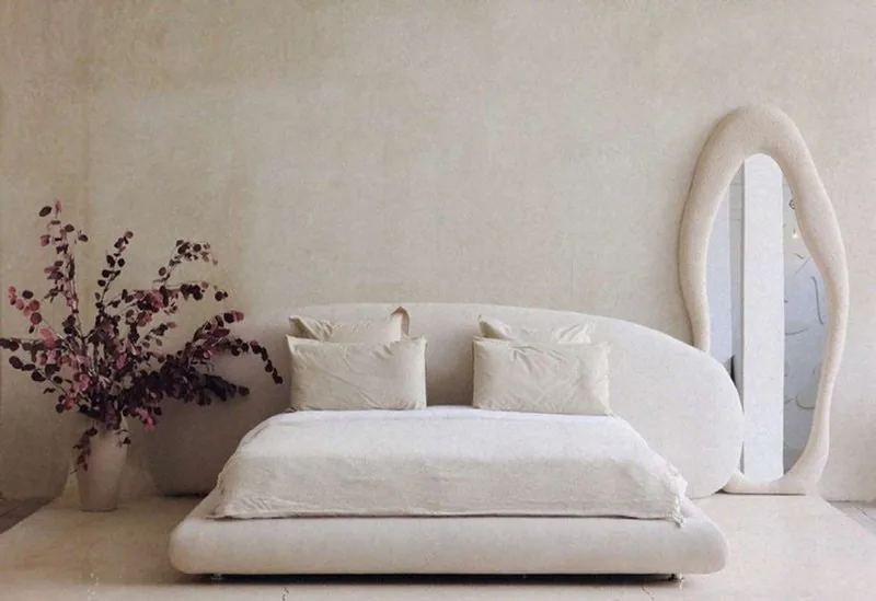 LIT NEPTUNE — literie, revêtement en tissu velours, mobilier fait main à Marrakech