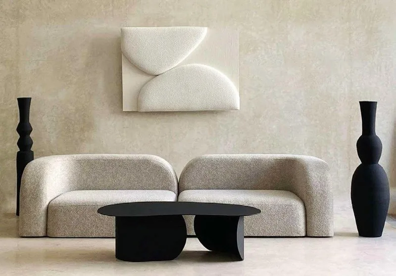 TABLEAU KYOS (2) — tables, revêtement en tissu bouclé, mobilier fait main à Marrakech